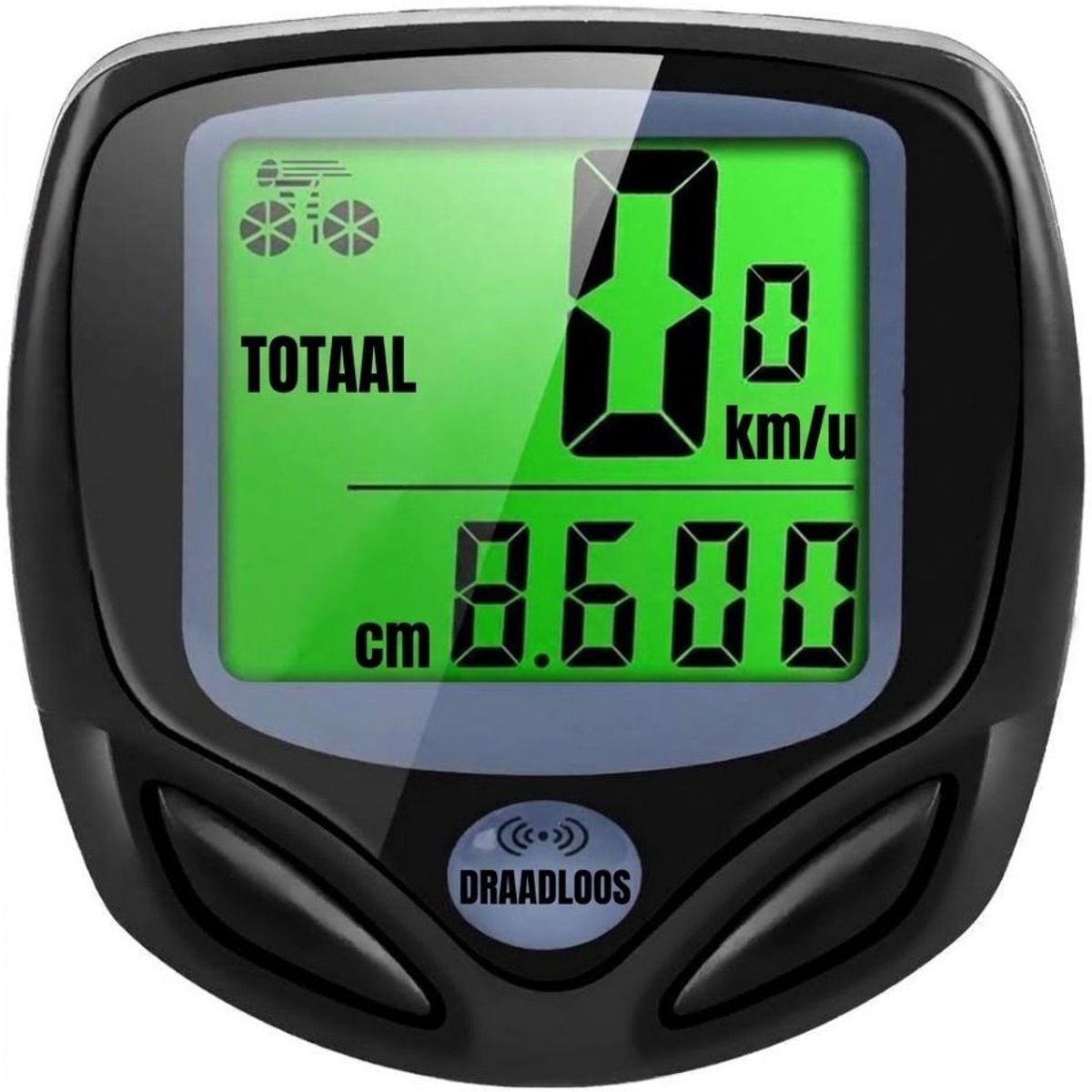 Levo® Kilometerteller Fiets - Fietscomputer Draadloos Waterdicht - Snelheidsmeter Fiets - Fietscomputers Gps - Zwart - 46 x 20 x 46 cm