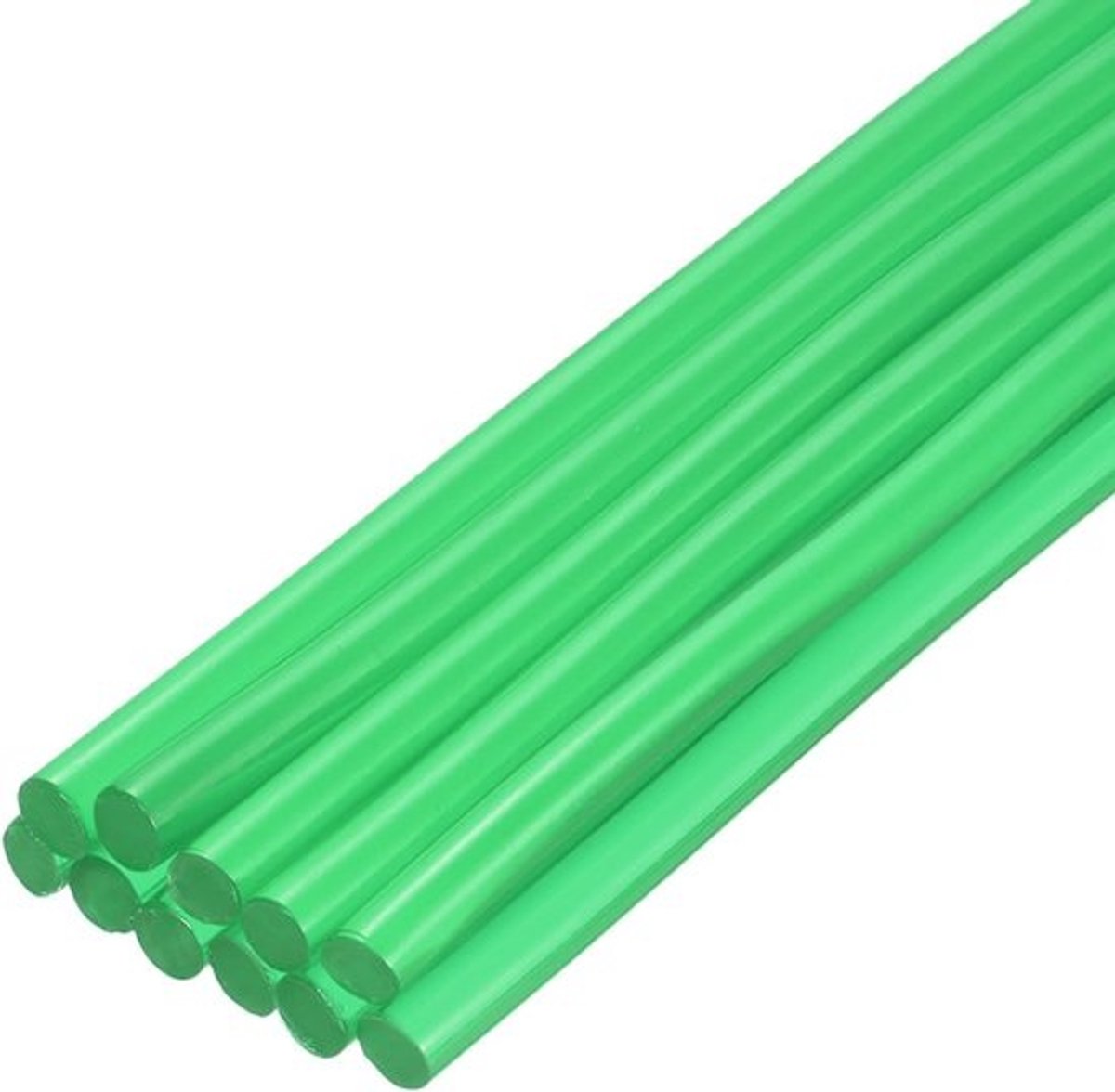 Heetlijmsticks - 12 stuks - Lijmstof - Voor knutselen en repareren - Hoge viscositeit - EVA - 7mm x 200mm - Transparant groen