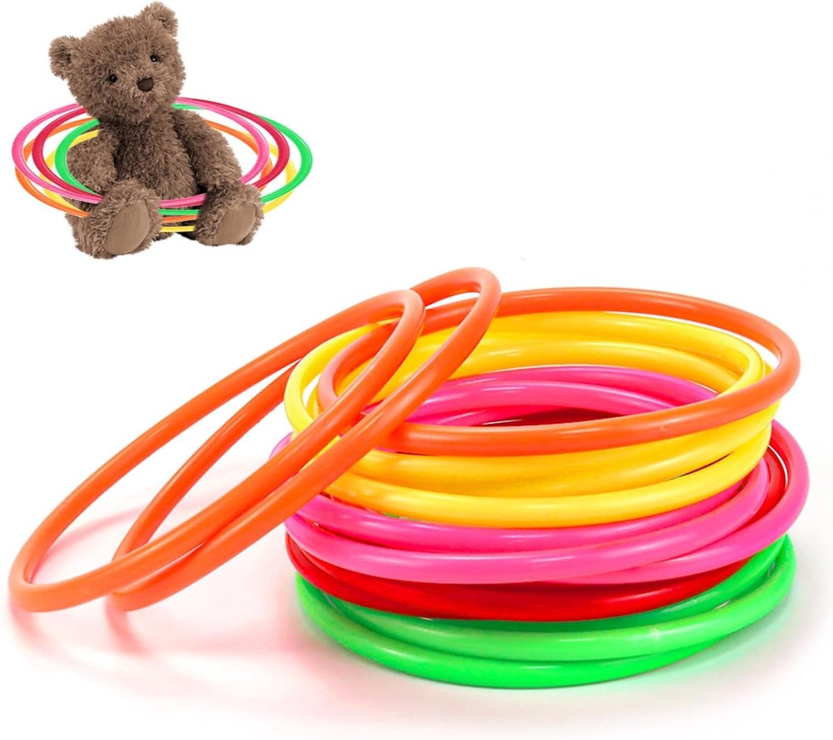 15 Stuks Activiteitenringen voor Kinderen, Ring Gooi Spel, Multicolor Toss Ringen voor Coördinatie en Spelletjes