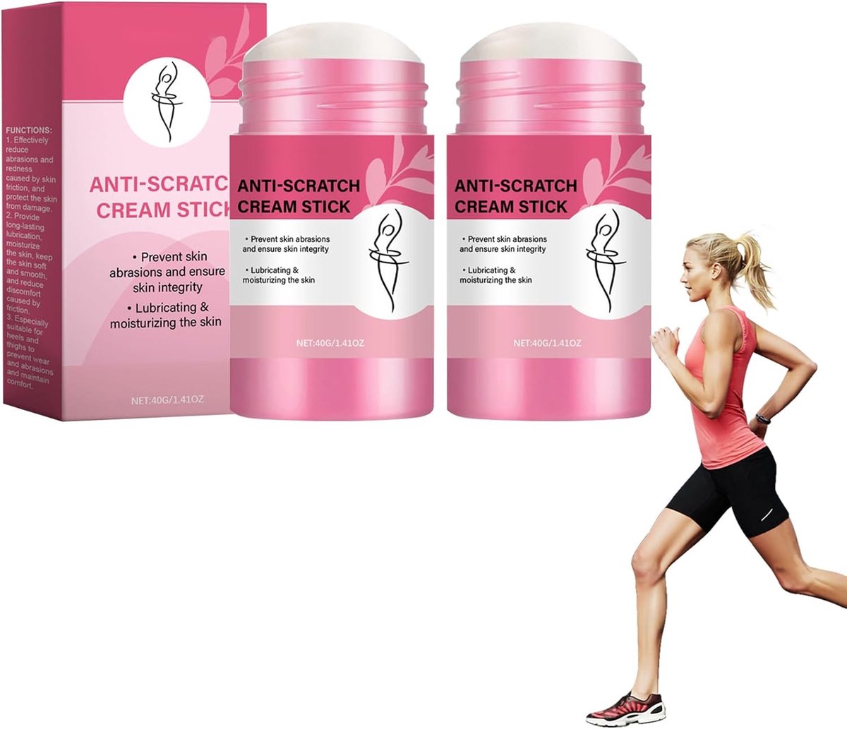 SnelShoppen - Anti-Wond Wrijvingsstick - Anti-Friction Cream voor Schouders, Onderarmen, Dijen, Enkels - Ideaal voor Sport en Activiteiten - Pack van