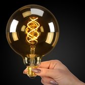 Lucide G125 - Filament lamp - Ø 12,5 cm - LED Dimbaar - E27 - 1x4,9W 2200K - Amber