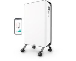 Duux Edge Oil – Slimme Oliegevulde Radiator met Thermostaat – 1500W Kachel met Boostmodus – Wit