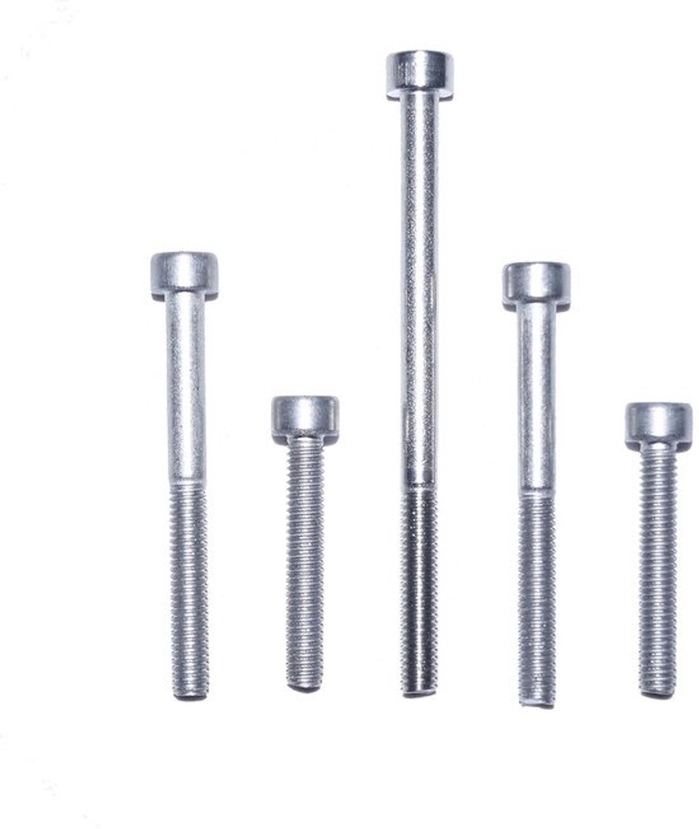 Cilinderschroeven met binnenzeskant - Schroeven van roestvrij staal - Robuuste bevestiging - A2-roestvrij staal - M6 x 90 mm - 6 stuks