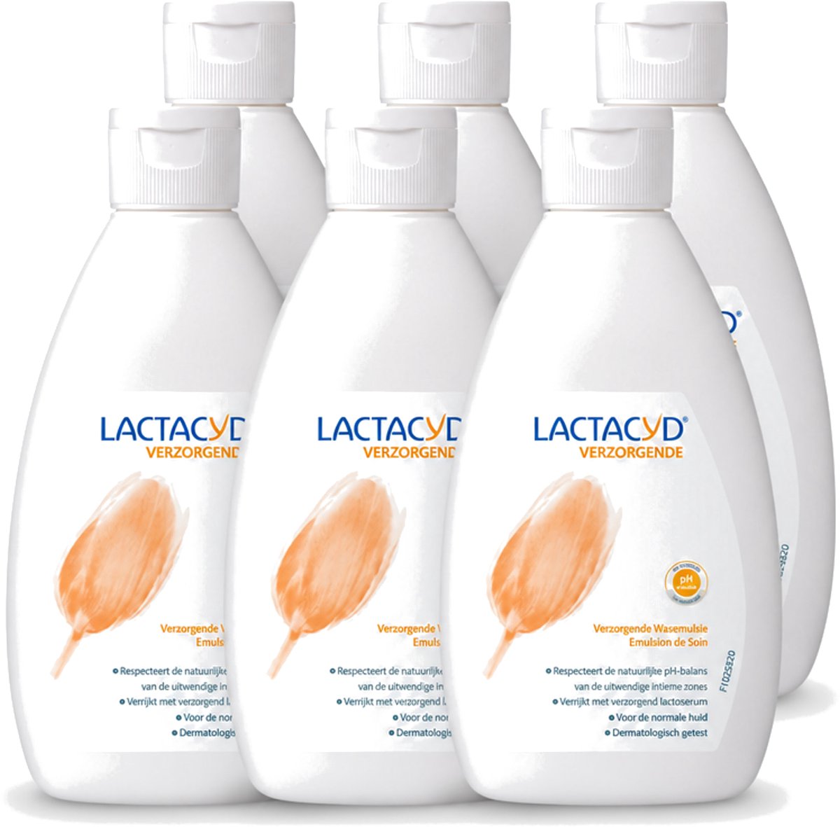 6 x Lactacyd – Verzorgende Wasemulsie – pH-vriendelijk – 300 ml - Voordeelverpakking - 6 stuks