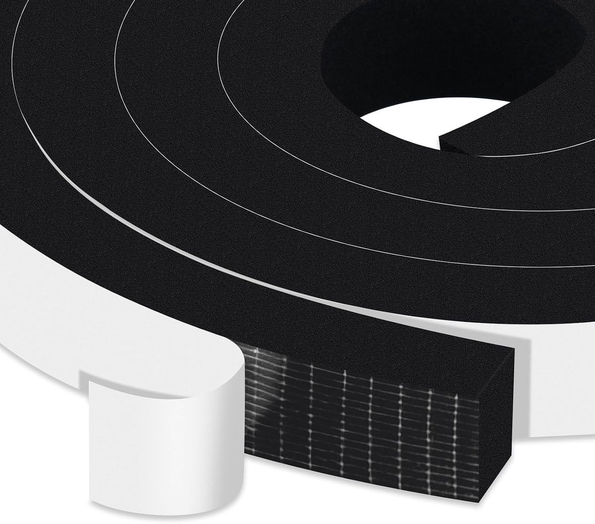 Dikke Zelfklevende Isolatietape 25mm x 20mm, Weerbestendige Dichting voor Ramen en Deuren, Geluiddempende en Schokabsorberende Kierenafdichting