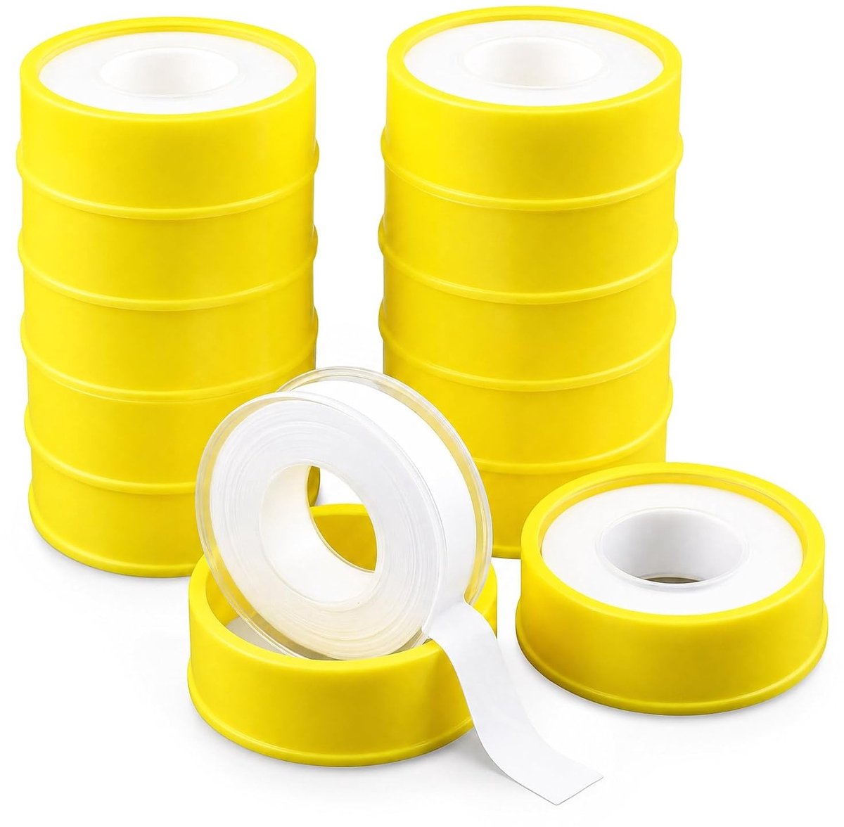 12 Stuks Teflon Tape voor Draadafdichting van Waterleidingen, 12mm x 12m, Waterdicht en Duurzaam