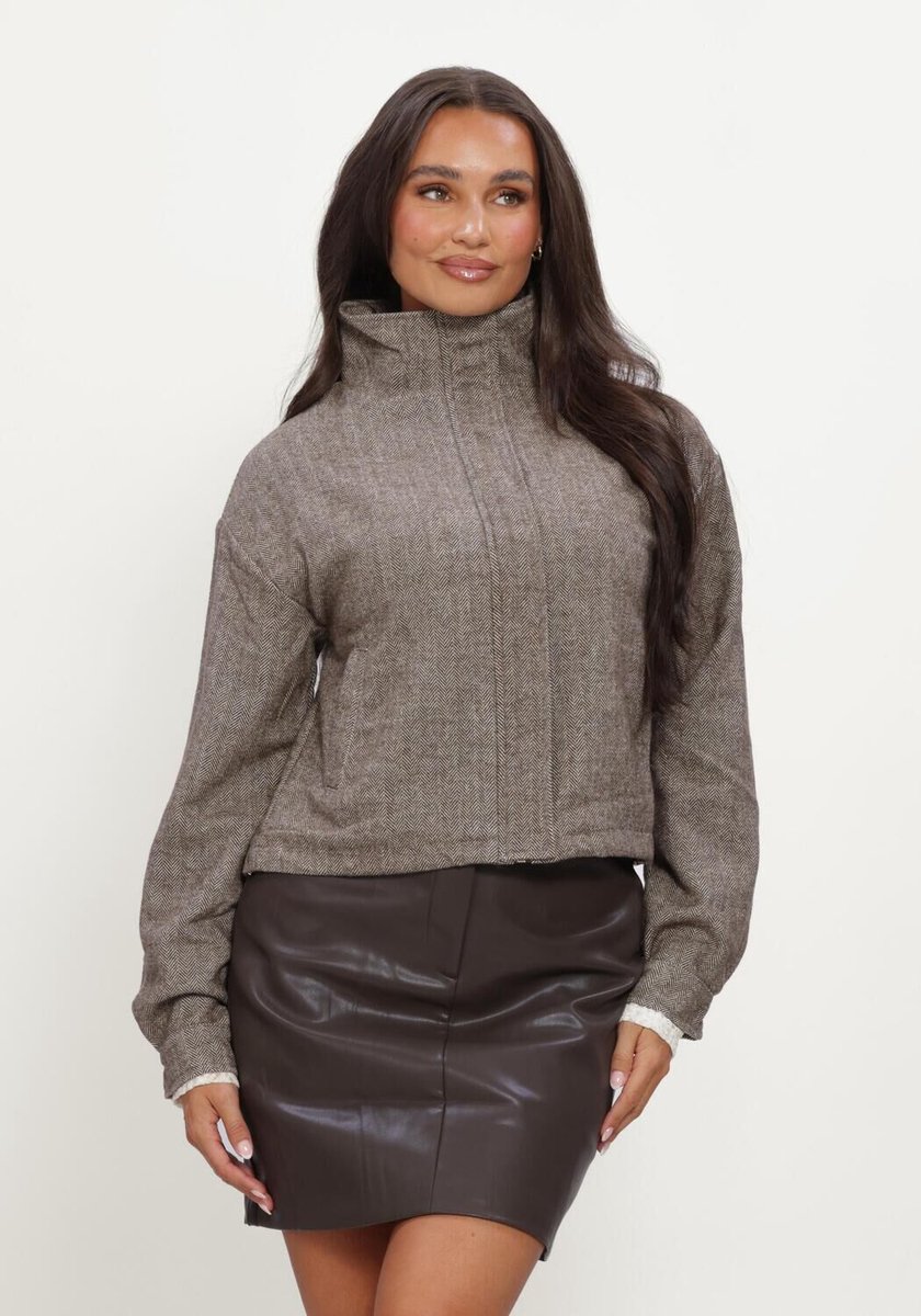 Ydence Jacket Gemma Jassen Dames - Winterjas - Bruin - Maat XXL