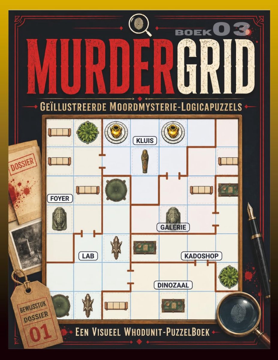 MurderGrid Deel 03: Geïllustreerde logische puzzels voor moordmysterie - ShopVlot