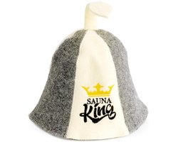 Sauna Guru Sauna Hat 'Sauna King' Wit - 100% biologische wollen vilten hoeden voor Russische Banya - ShopVlot