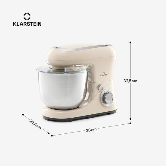 Keukenmixer 1300 W met 5 L mengkom 6 snelheden planeetmenging en deeghaken voor bakken en koken — afbeelding 5