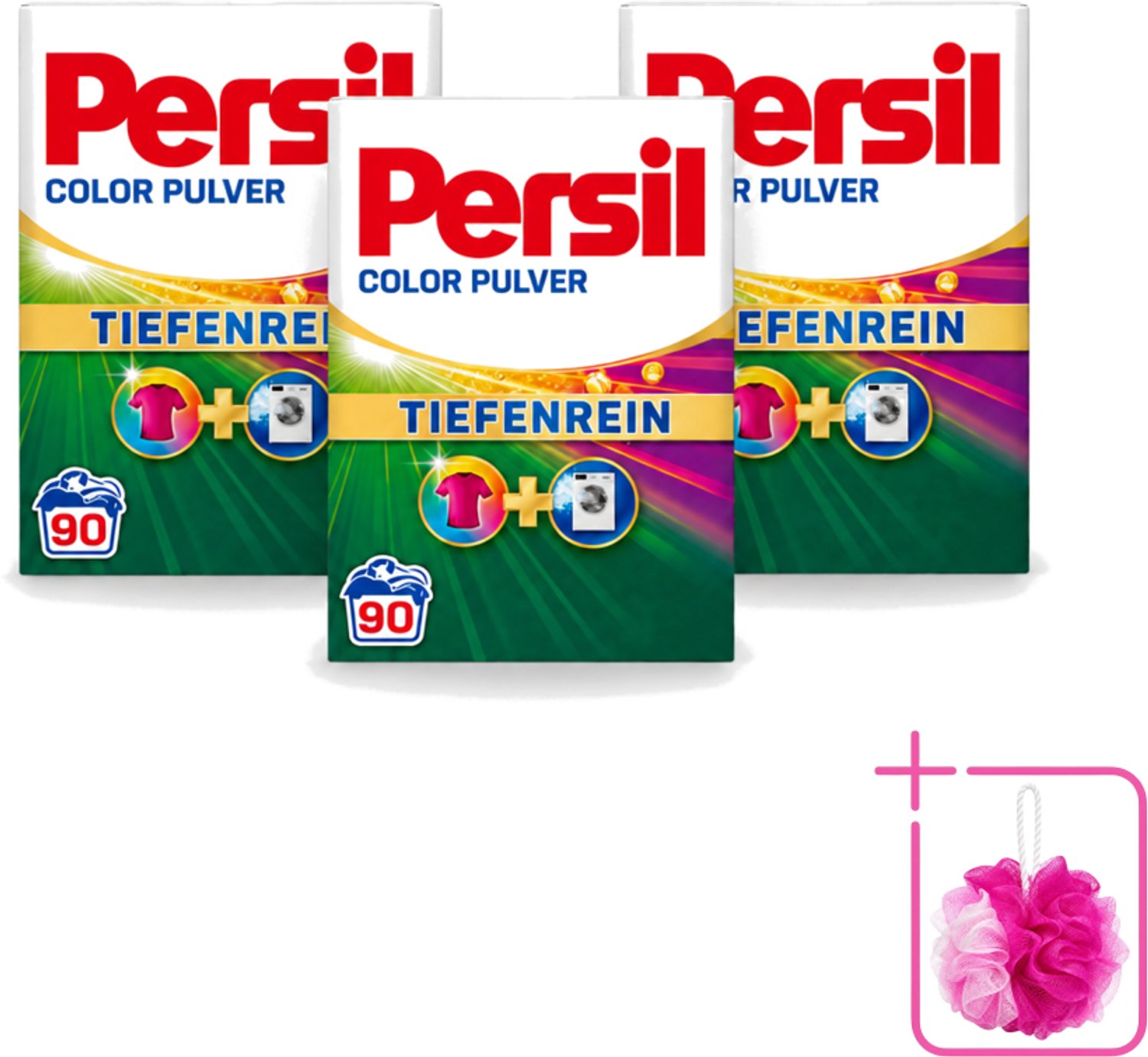 3 x Persil Color - Waspoeder - Gekleurde Was - 90 Wasbeurten - Bulkverpakking - Waspoeder - Douchemop - Gekleurde was