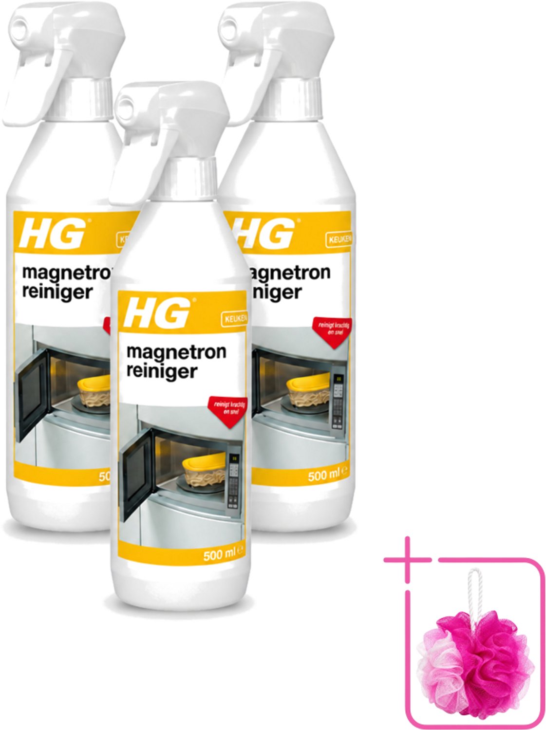 3 x HG - Magnetronreiniger - Reinigt Krachtig & Snel - 500 ml - Bulkverpakking - Magnetron reinigen - Magnetron reiniger