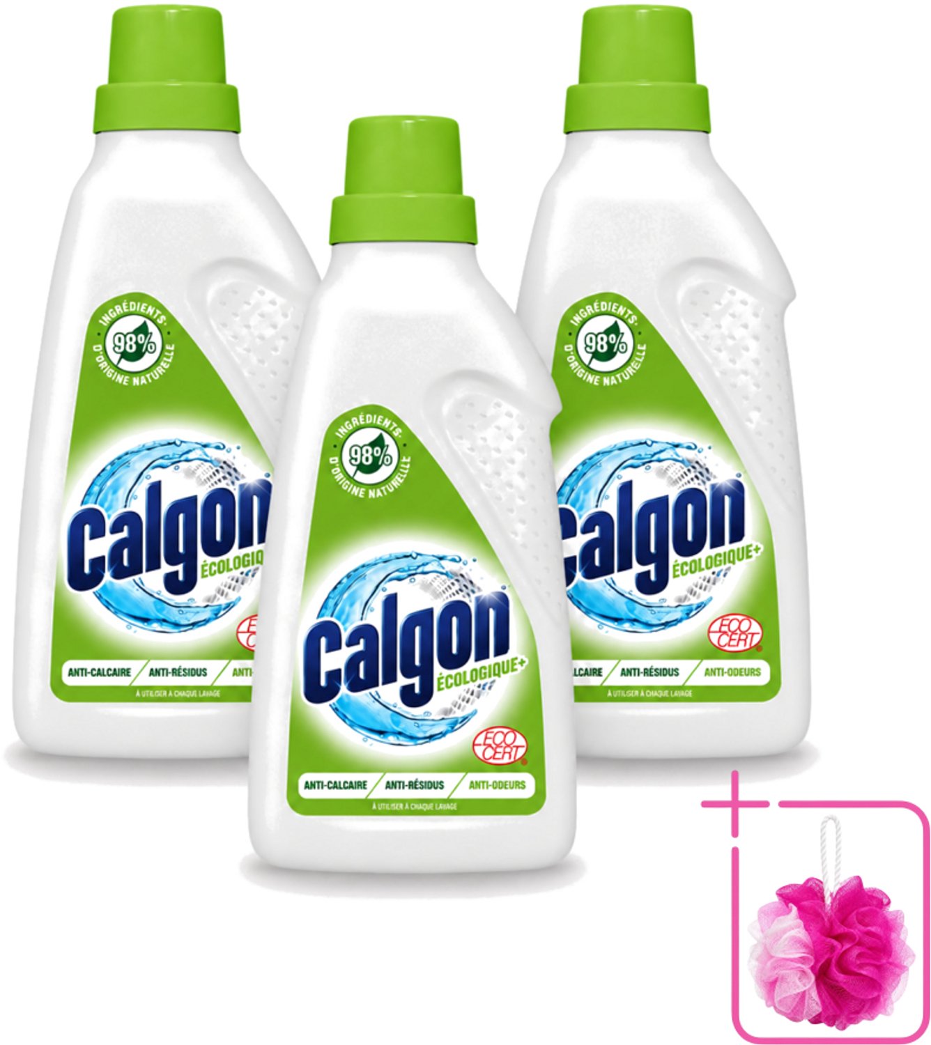 3 x Calgon - Wasmachinereiniger - Gel - Ecologisch - Tegen Kalkaanslag / Wasmiddelresten / Geuren - 750ml - 15 Wasbeurten - Bulkverpakking - Wasmachine reinigen - Douchemop - Kalkaanslag voorkomen