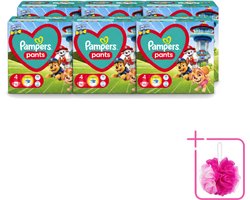 6 x Pampers – Luierbroekjes – Pants Paw Patrol Maat 4 – 72 Luiers - Bulkverpakking - Baby luier - Douchemop - Luierbroek