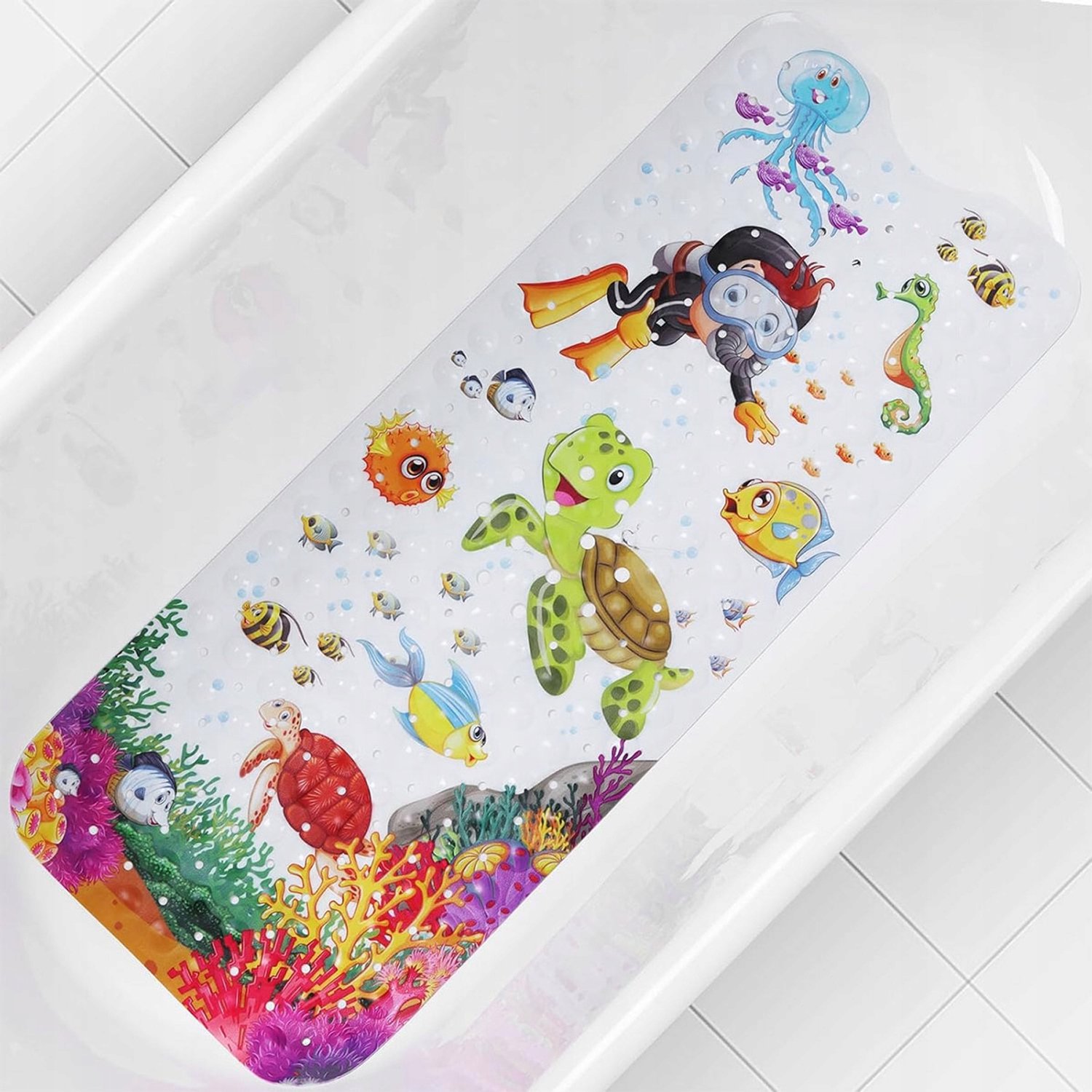 Antislip Badmat voor Kinderen - Vaatwasmachinebestendig, 100x40cm