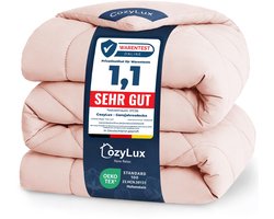 CozyLux Dekbed voor tweepersoonsbed, 220 x 240 cm, roze blush, voor 4