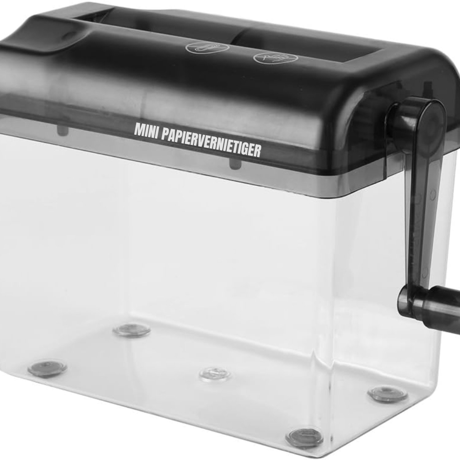 Levo® Papierversnipperaar voor Thuis - Papiervernietiger - Versnipperaar - Handmatig - Draagbaar - 16x9x15cm - Grijs