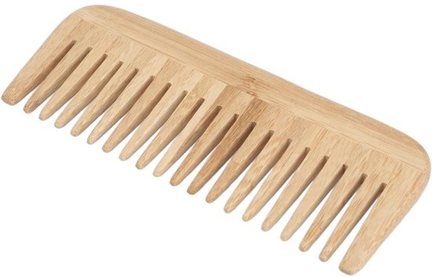 Bamboe Kam - Grof Tand Kam - Haar Styling - Flexibele Constructie - 16.5 cm - Natuurlijk Bamboe