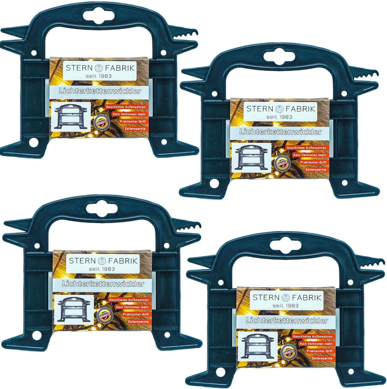 Star Fabrik 4X light chain winder no longer store knots with practical handle 20 cm winder 4-pack - ShopVlot