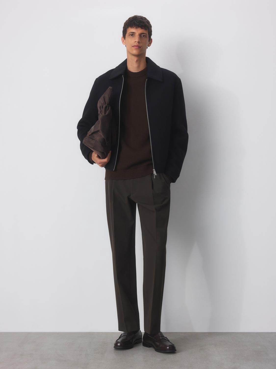 SLM Philip Wool Blend Jacket Delicioso Donkerbruin