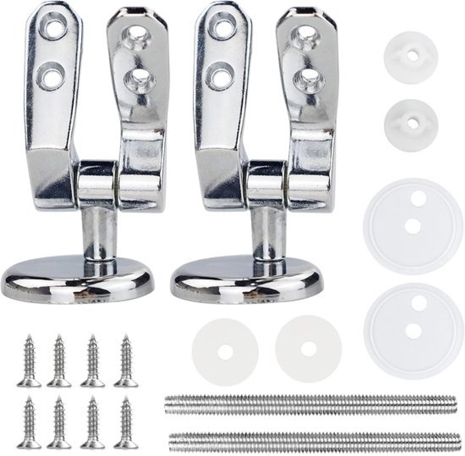 Toiletzitting Scharnieren - Bevestigingsonderdelen - Toilet Reparatie - Zinklegering - 17cm Pakket