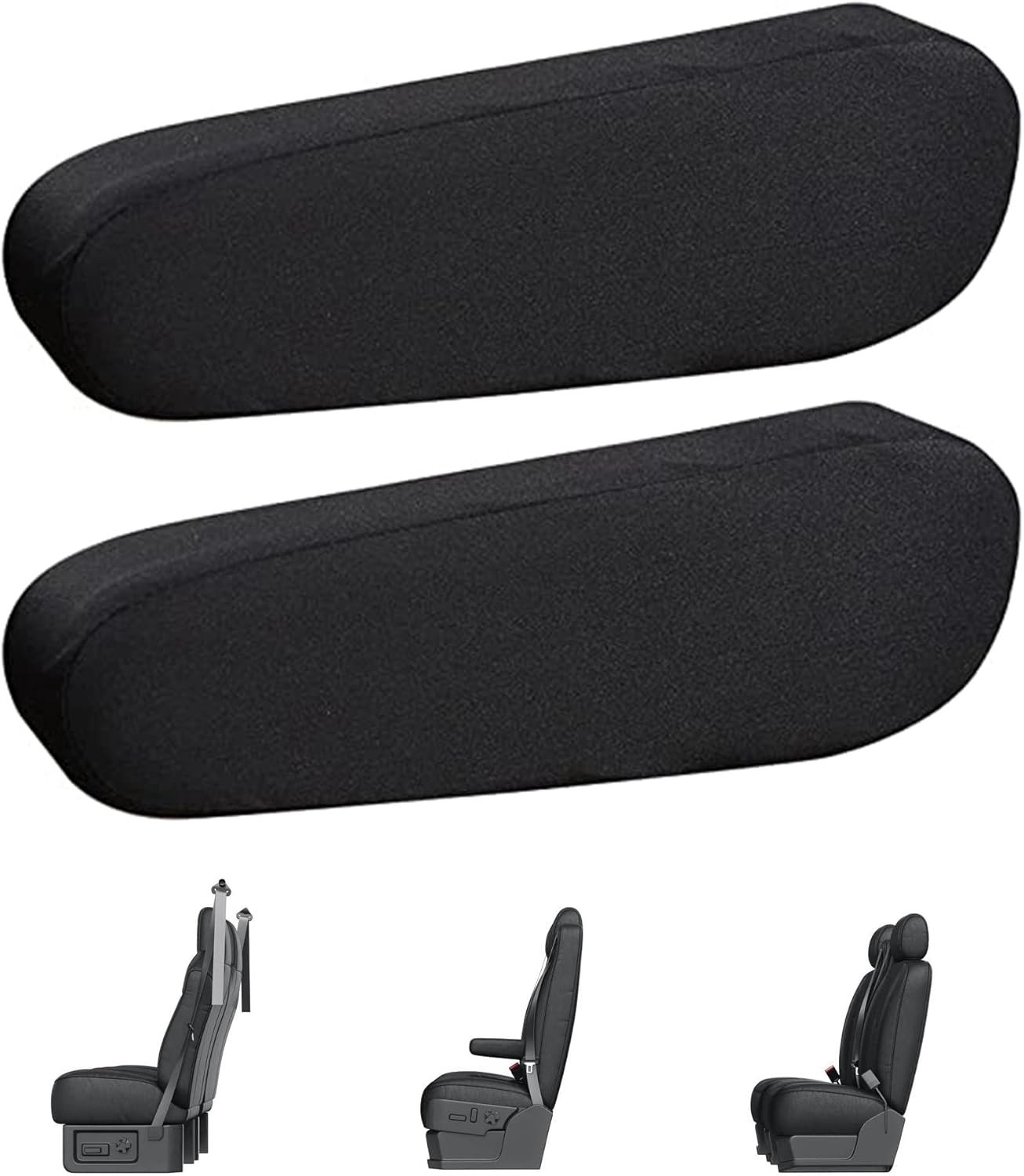 Car Seat Armrest Cover, Universel Black Elastic Front Seat Armrest Cover - ShopVlot