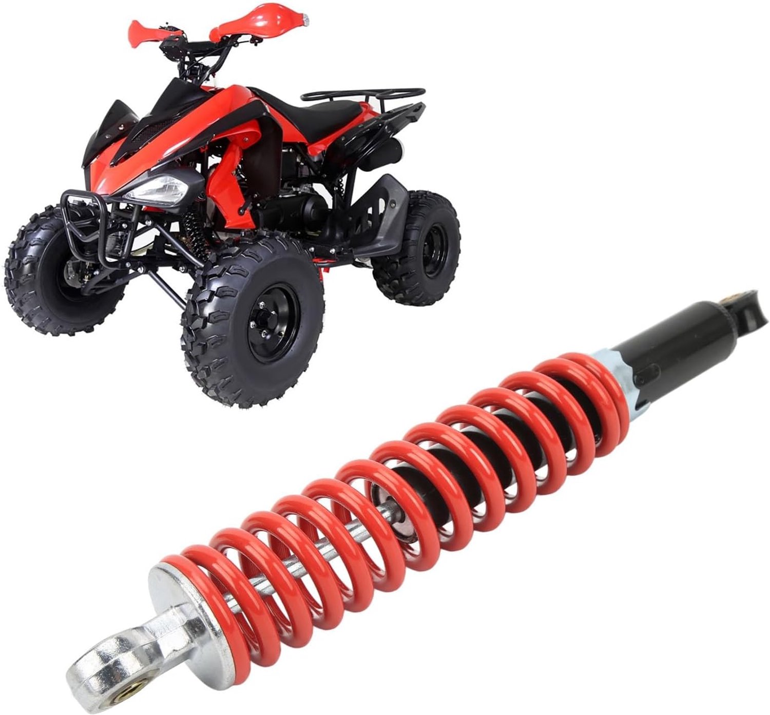Schokdemper 350 mm - Verstelbaar - Hoogwaardige staallegering - Geschikt voor crossmotor en ATV - ShopVlot