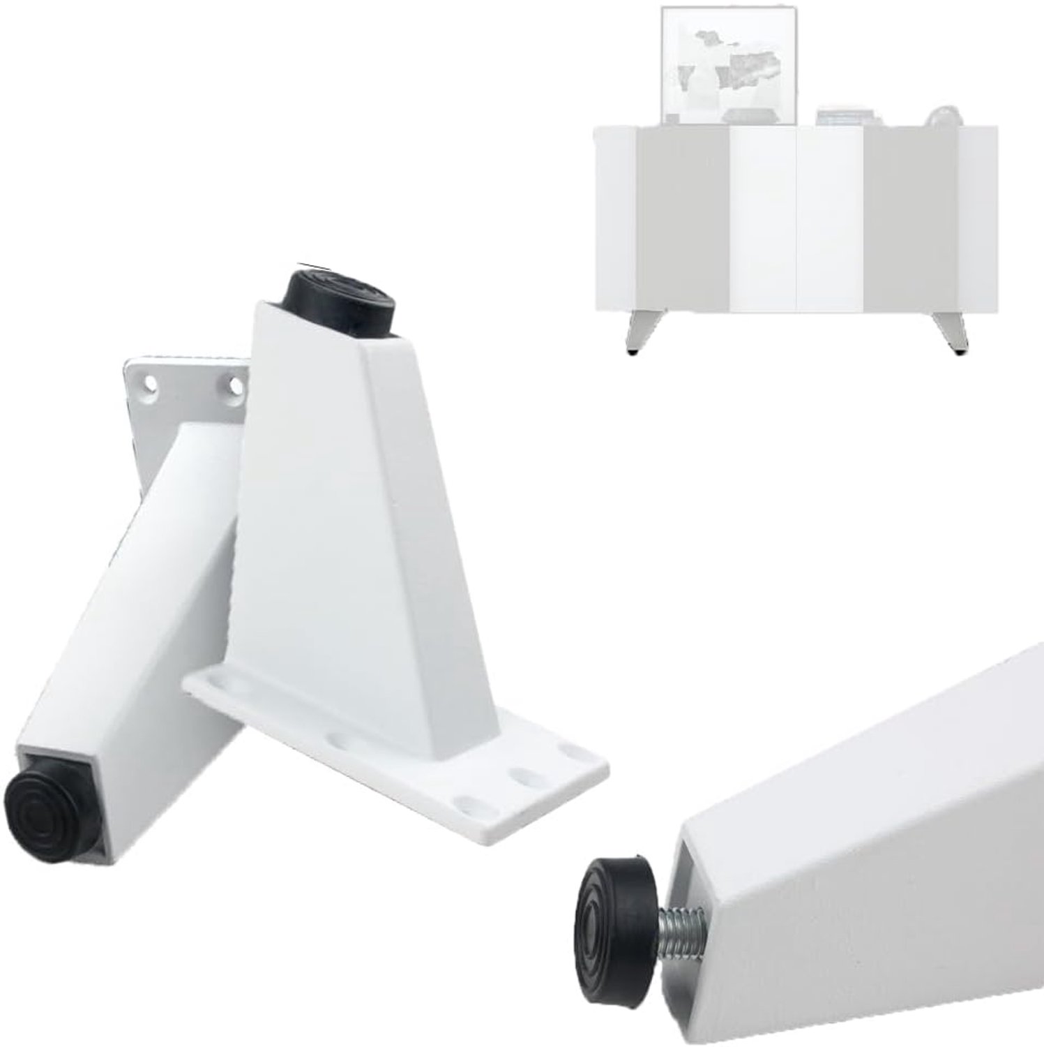 Meubelpoot 4 Stuks 3" - Aluminium met Rubber - Antislip en Geluiddempend - Voor Stabiliteit en Ondersteuning - SnelShoppen