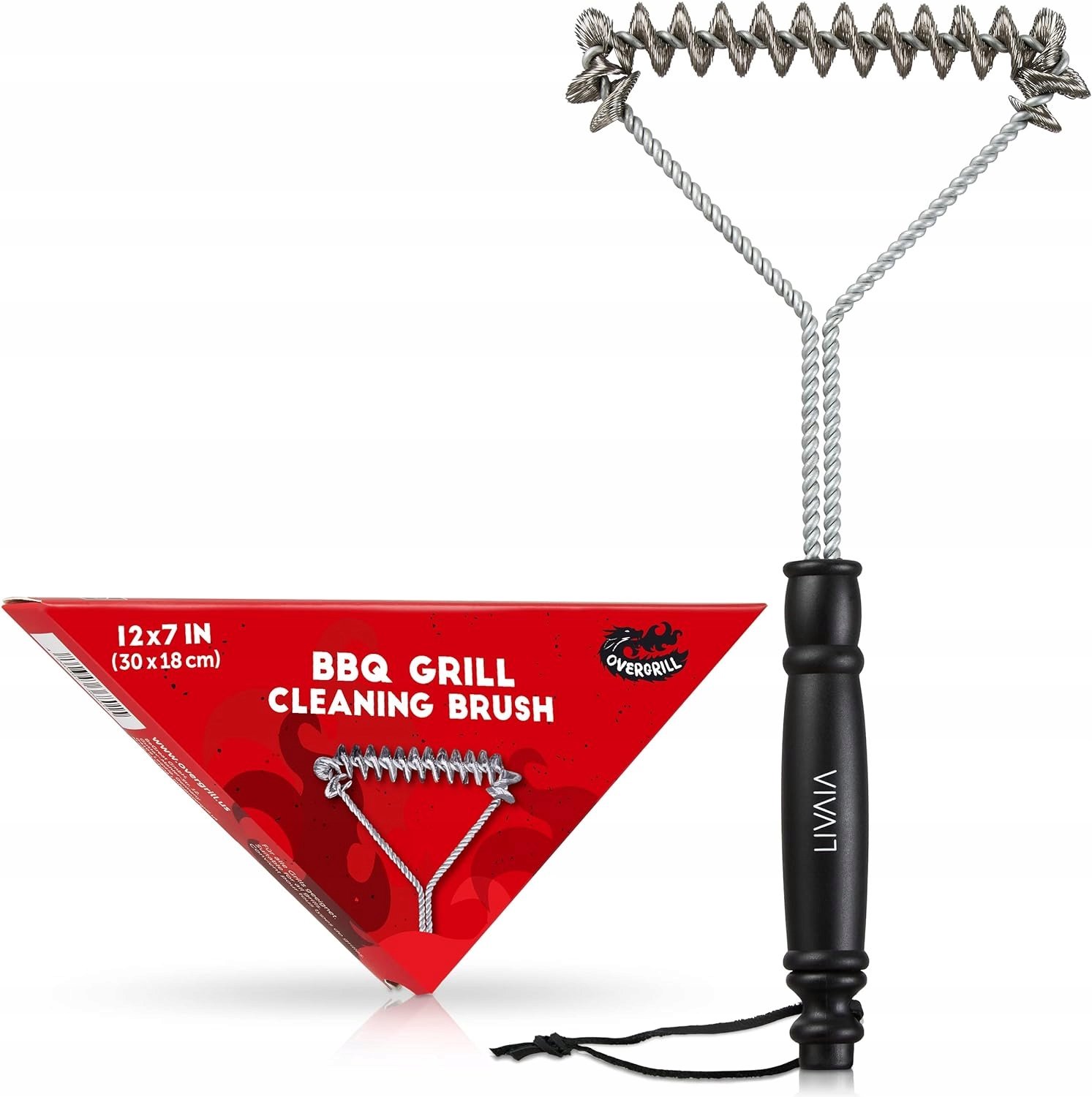Grillborstel Staal 30x18 cm - Efficiënt Reinigen van Roosters