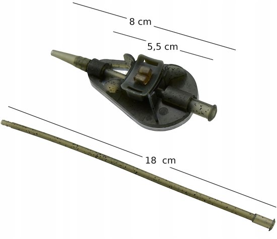 Merkloos Method Feeder Korft 40g met Stabilisator voor Lange Afstanden — afbeelding 3