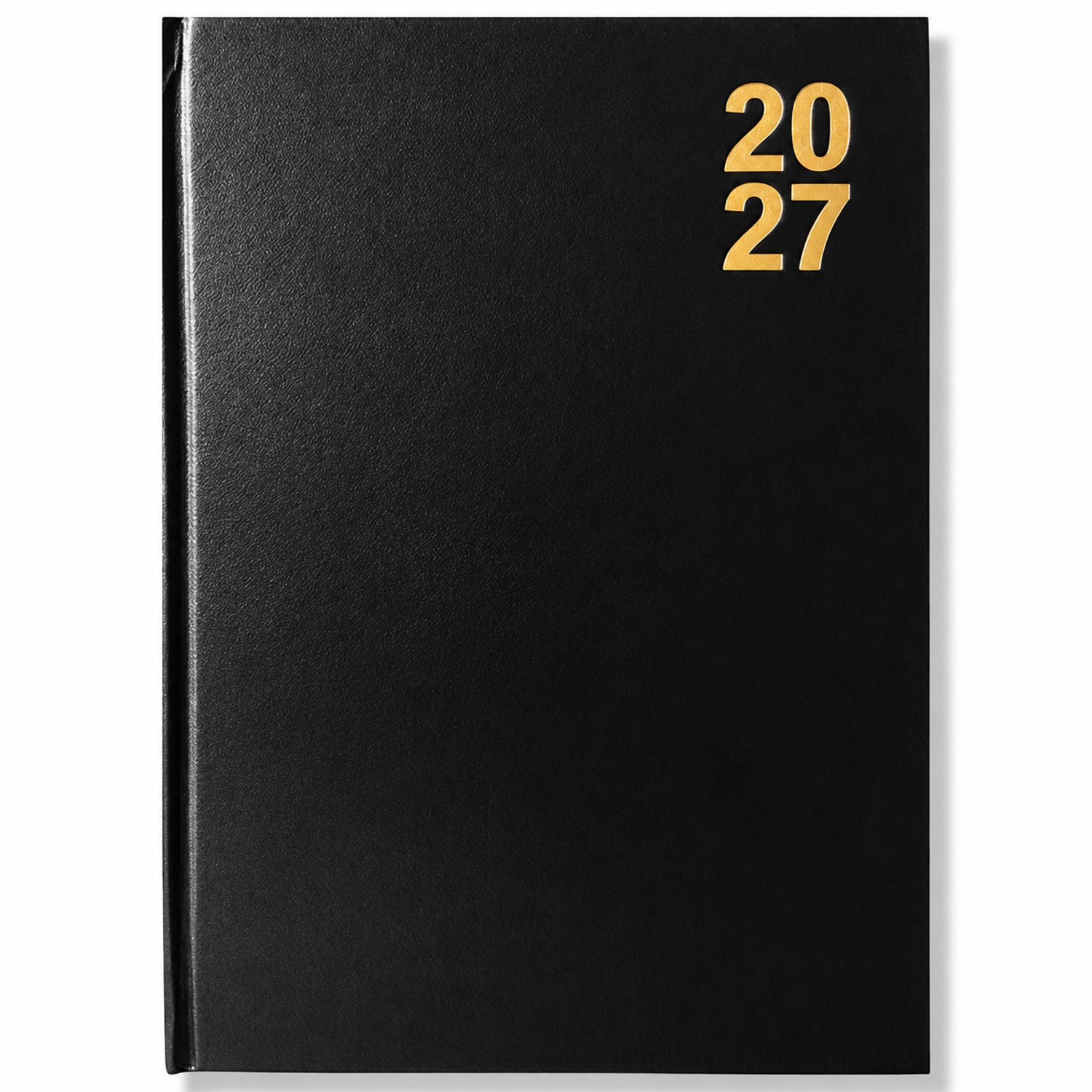 Dagagenda 2027 A4 – 1 dag per pagina – Afsprakenagenda met harde kaft – Zwart
