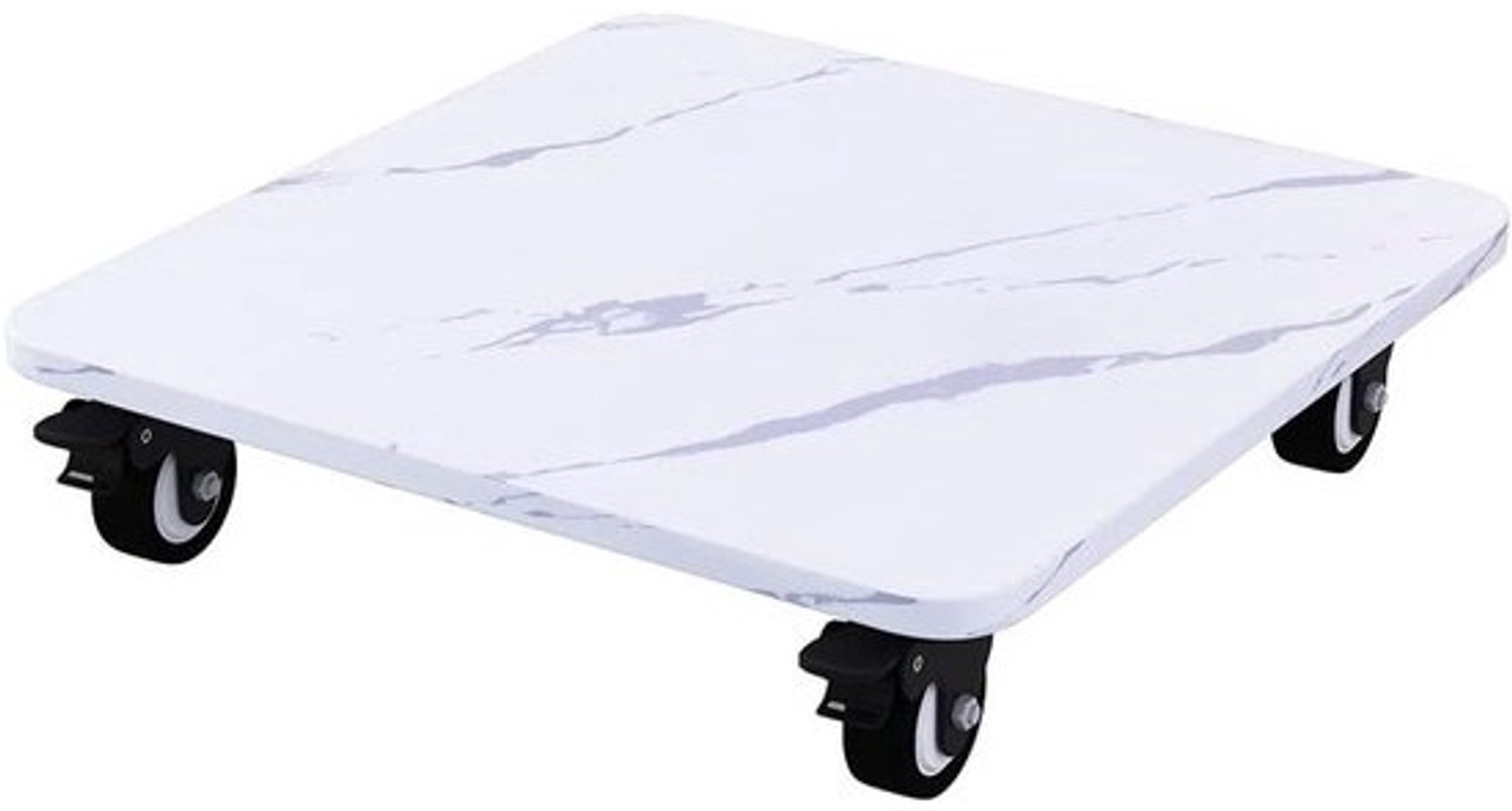 Plantenhouder met Wielen - Plantenroller Plantenstandaard - Planten Verplaatsen - Natuursteen Look - 45x45cm tot 60x60cm - Leisteen