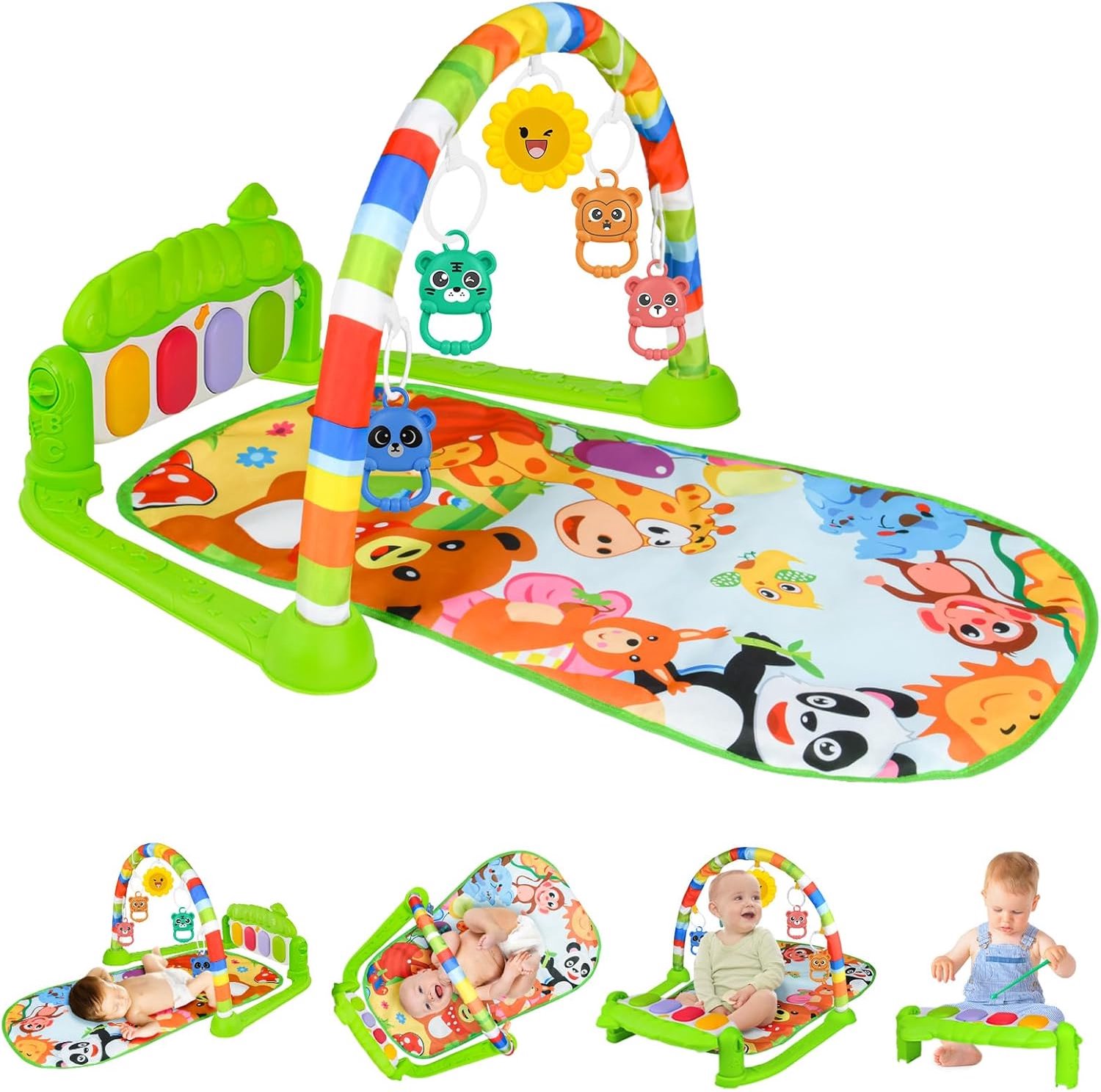 QEVA Pianomat - Dansmat - Muziek Speelmat - Groen - 37cm x 30cm x 10cm