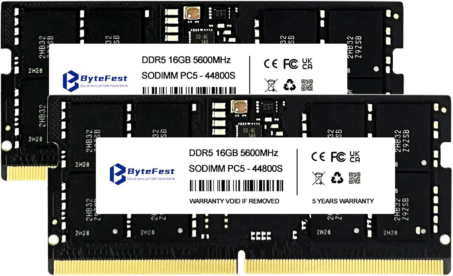 RAM DDR5 32GB (2x16GB) 5600MHz PC5-44800 CL46 1.1V SODIMM 262-Pin Laptop/Notebook RAM Geheugenmodule - ShopVlot