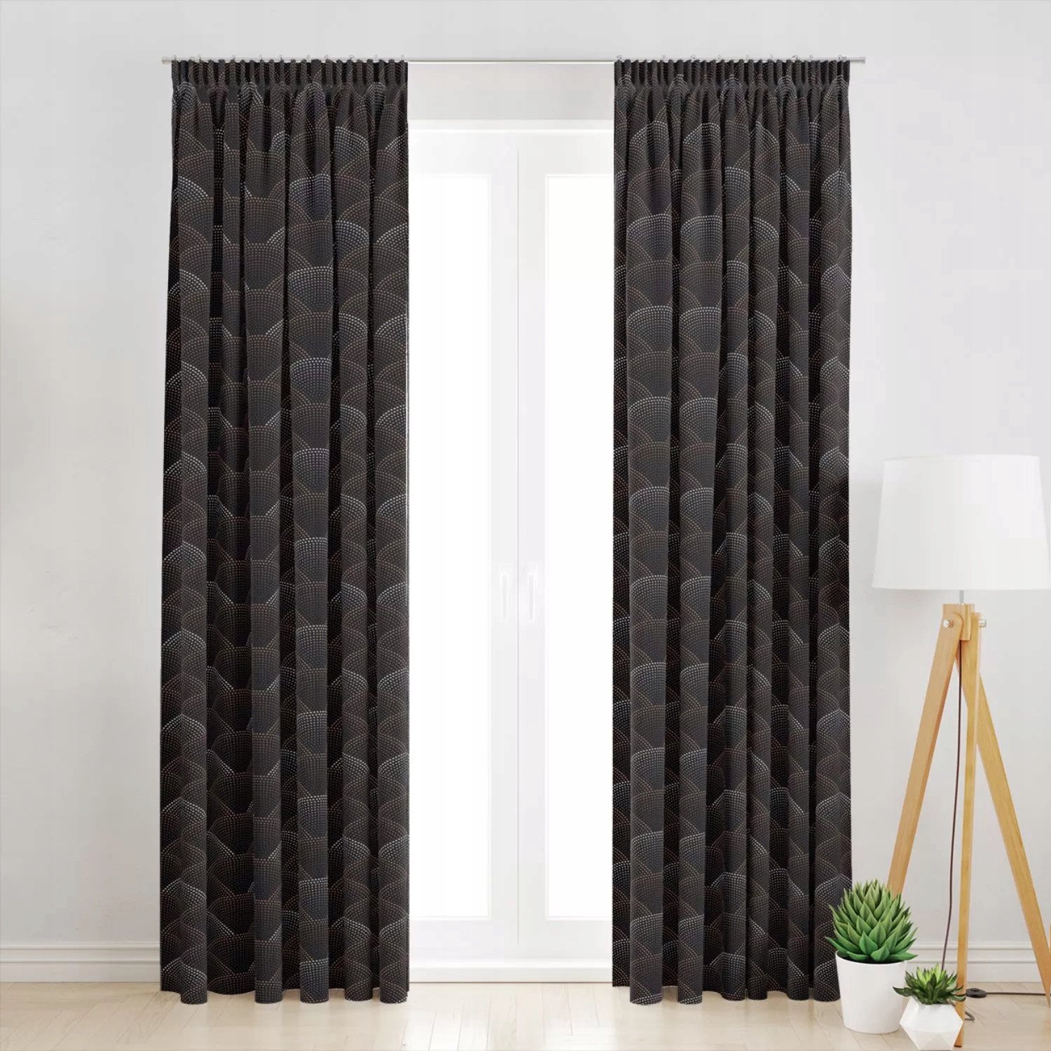 Kant-en-klare gordijn met plooiband, fluweel, 145x230 cm