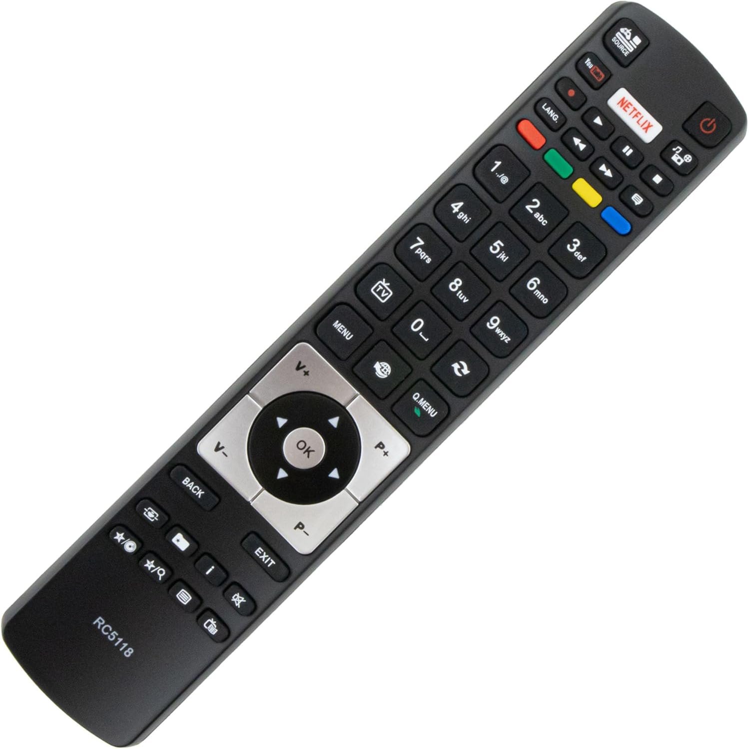 Vervangende afstandsbediening - geschikt voor Telefunken RC5118 - gebruiksvriendelijk - direct inzetbaar - ShopVlot