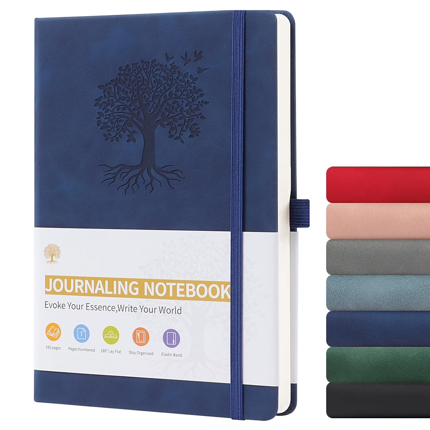 ZTOWOTO Lined Journal Notebook A5 Hard Cover Thick Journals for Writing, PU Leather Writing Notebook 192 Sheets, 8.3 x - ShopVlot