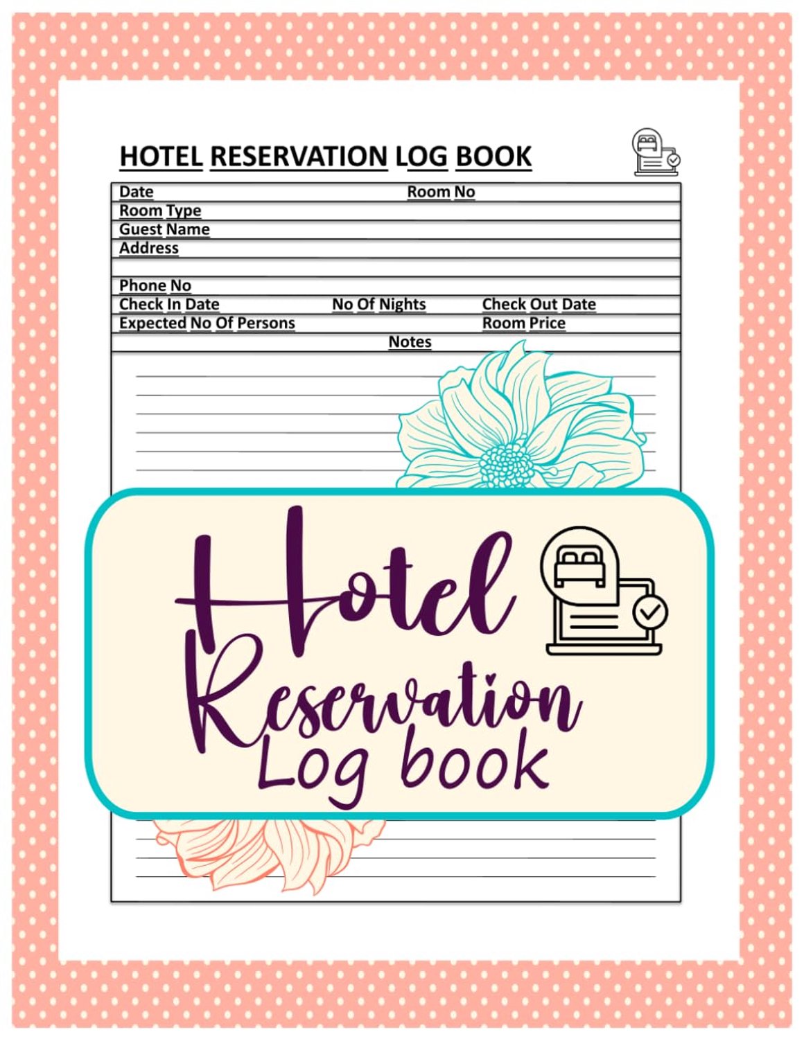 Hotel Reservation Log book: Lodging Guest Book, Hotel Room Guest Journal, Customer Booking Calendar Diary, Guest - ShopVlot