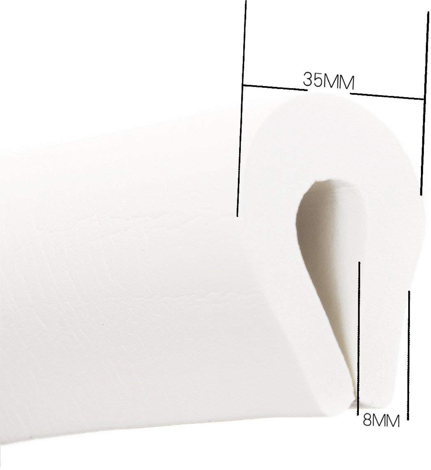 Tuka-TKD7003 4 m U-vormige randbescherming, extra dikke, stootbescherming voor tafel en meubelranden, kindveilig sponskussen, anti-botsingsbumper, str