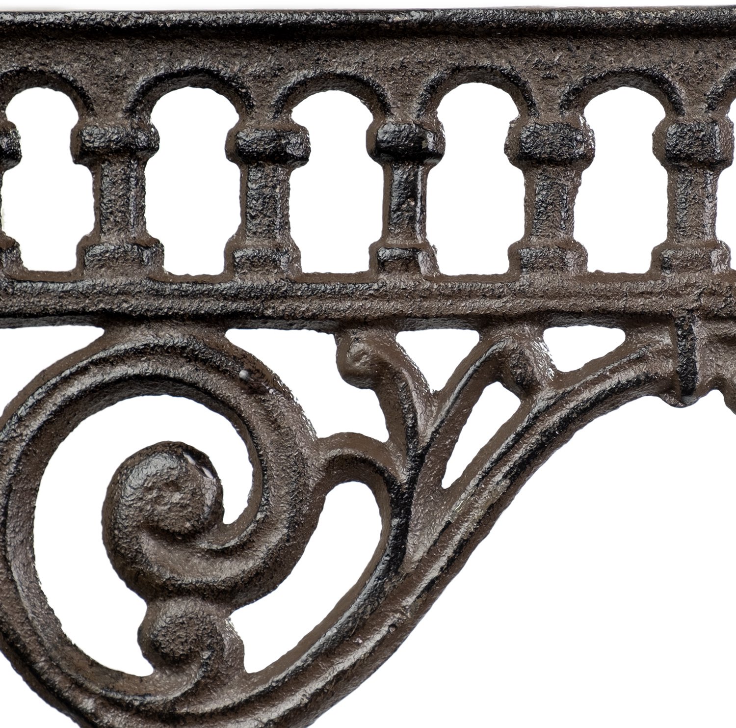 Moritz Plankdragers 2 Stuks – Gietijzeren Wandsteunen – 23 x 28 cm – Antiek Bruin – Vintage Regalsteunen