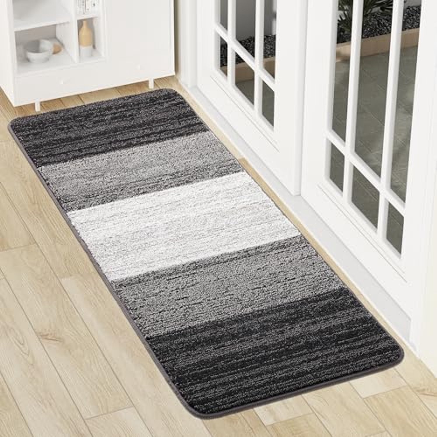 Homaxy Deurmat - Deurmat Antislip - Deurmat Binnen - Droogloopmat - Schoonloopmat - 61X150 cm - Grijs