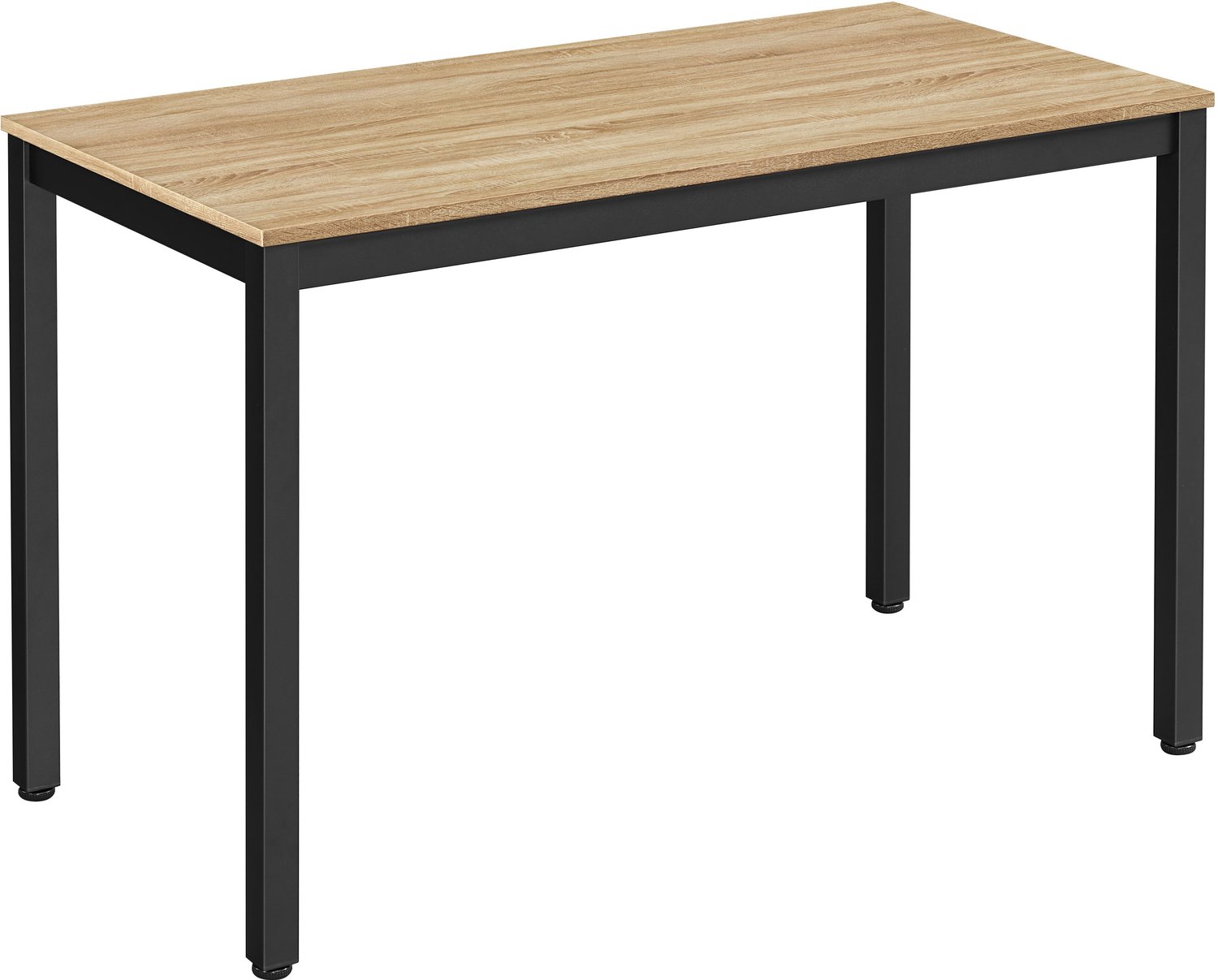 LEOBERT TESSA - Rechthoekige tafel - Sonoma eikenlook/zwart - 120 x 60 cm
