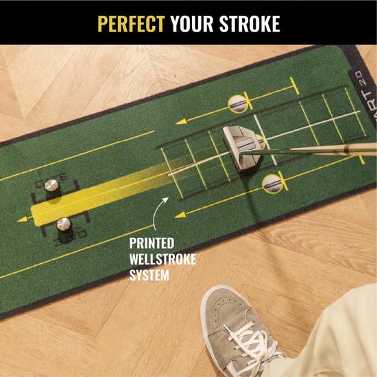 Golf Puttingmat – 3 Meter – Indoor Golftrainingsmat – Voor Oefenen van Putten van GOLF — afbeelding 4