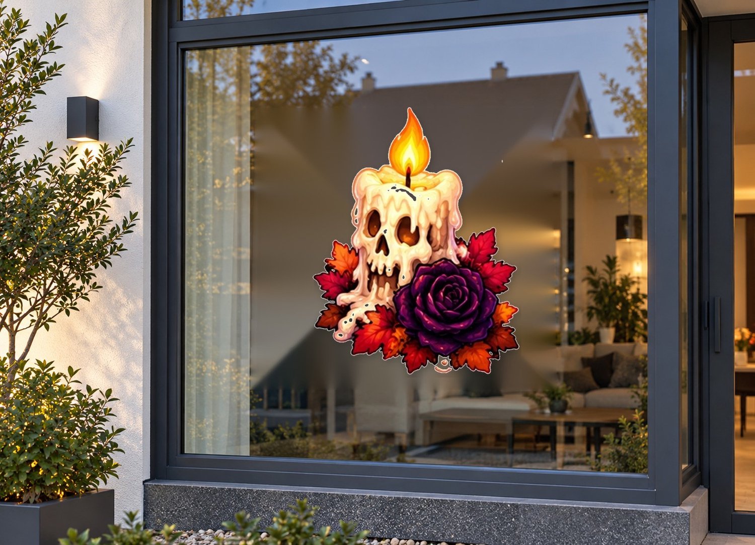 De Stickerman Halloween Raamsticker 50cm Breed Herbruikbaar Weerbestendig (CV21) Multi