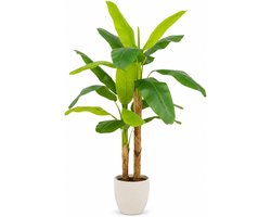 Edihome, Decoratieve plant voor binnen, kunstmatige bananenboom, 160 cm, grote realistische tropische plant voor thuis, kantoor, hotel, winkelcentra, decoratie voor binnen en buiten