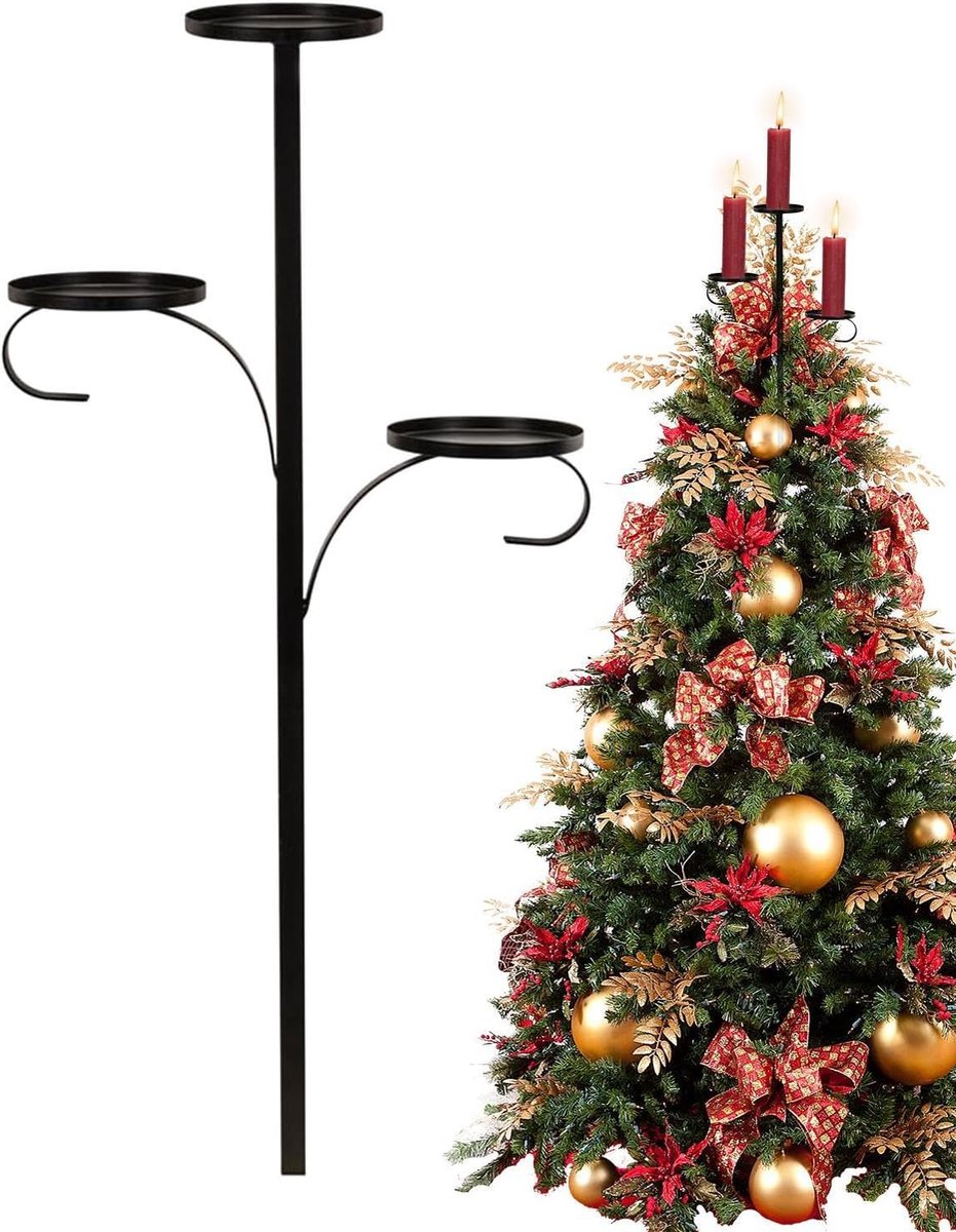 Kerstboomtopper Kaarsenhouder Feestdagen Kerst Centerpiece Decoraties | Kaarsenhouder Plank voor Kerst Winter Centerpiece Decoraties Huis Slaapkamer Familiebijeenkomst Feest Retail Display