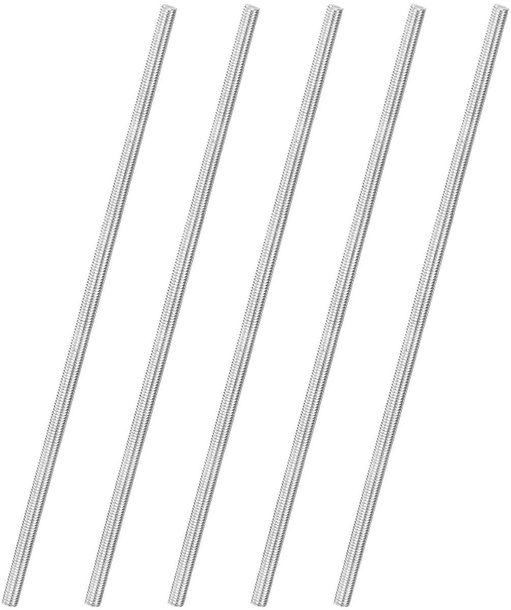 5 stuks complete schroefdraadstang, M4 x 150 mm, 304 roestvrij staal, rechtse schroefdraad, draadstang voor ankerbouten/kabelklemmen