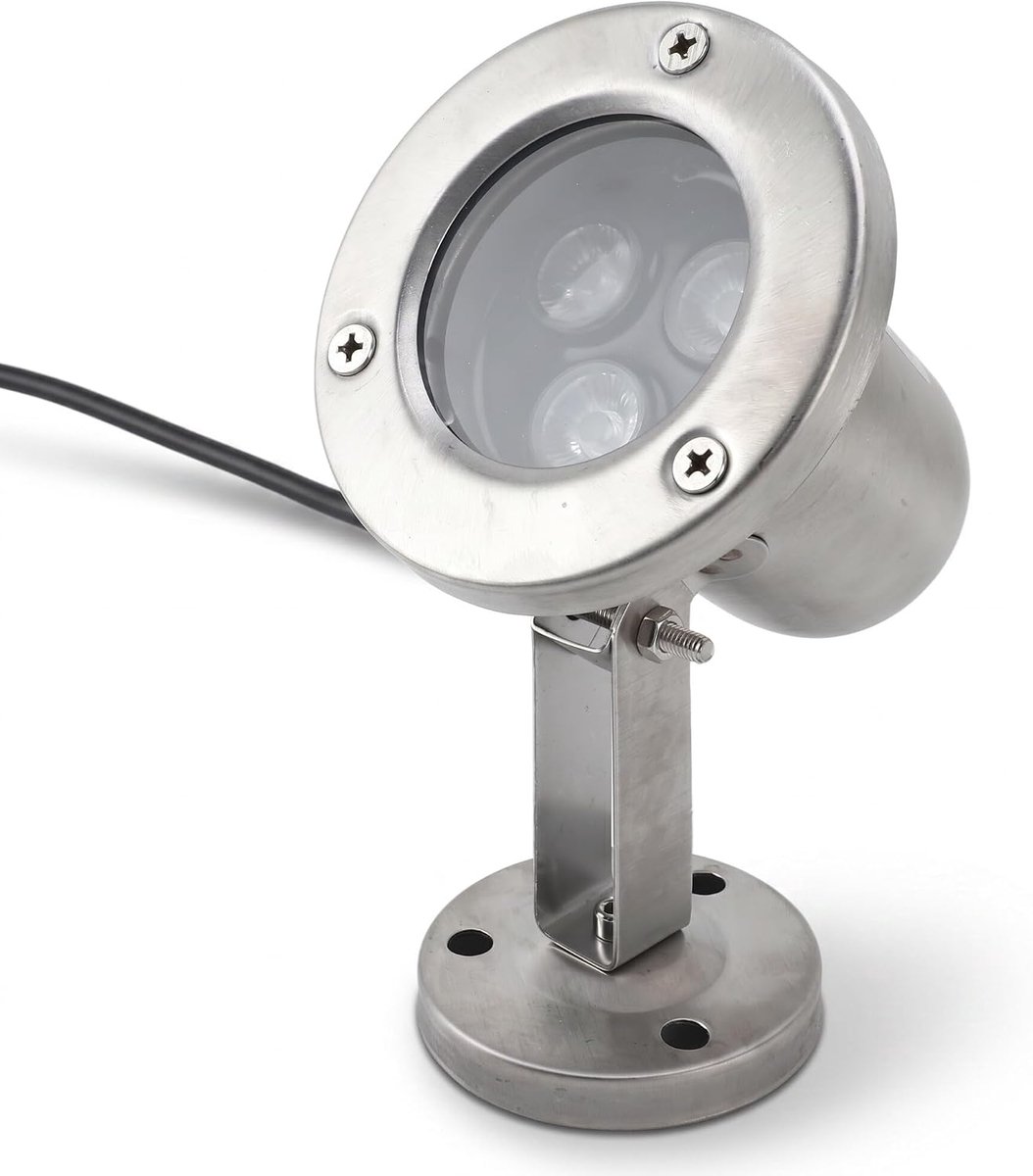 Onderwaterverlichting voor vijver, fonteinlicht, led-spots, landschapsverlichting van roestvrij staal voor fonteinen, zwembad, duikbekken, waterdicht IP68 (wit)