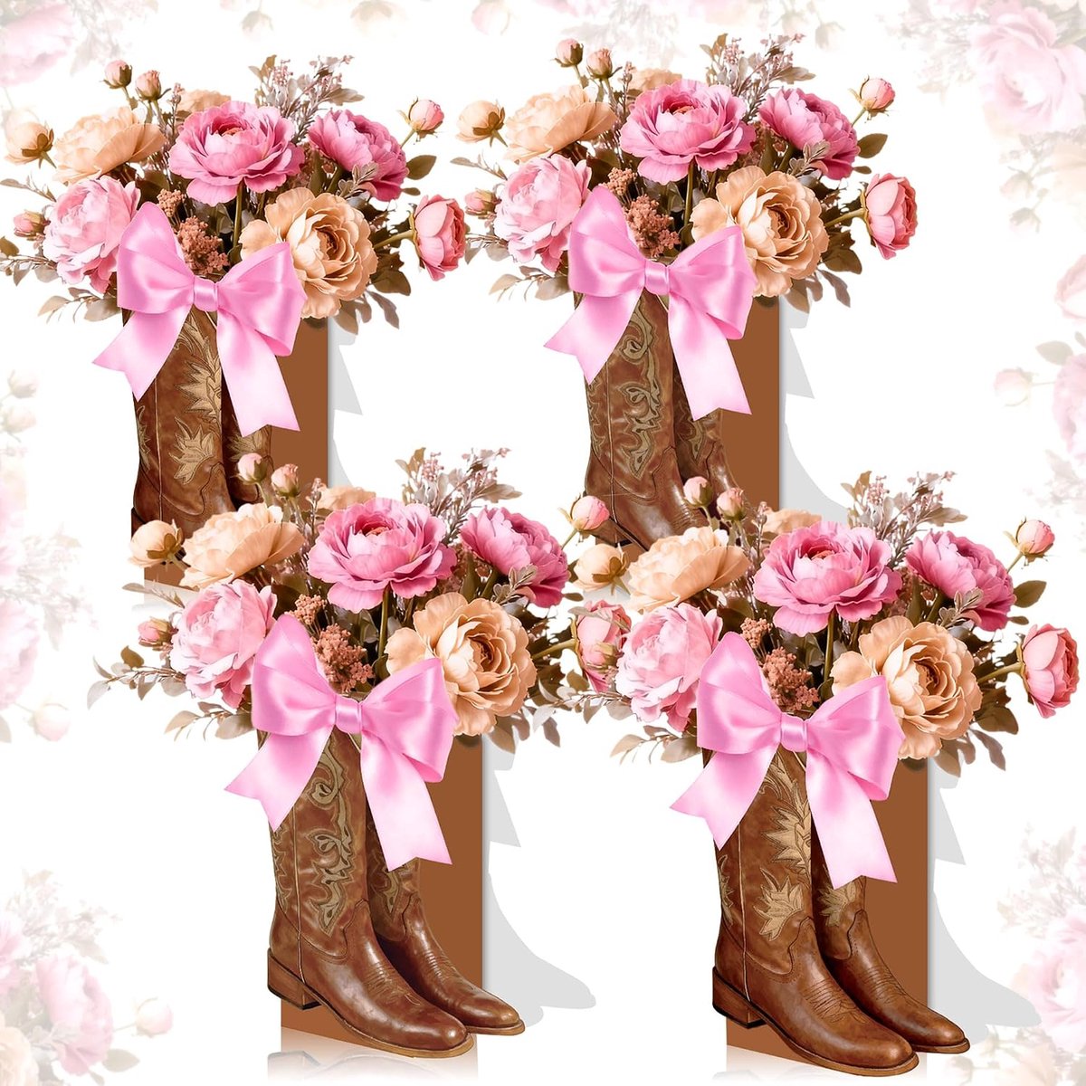 Stuks westerse cowboy laarzen geschenkdozen met hartstuk feestdecoratie