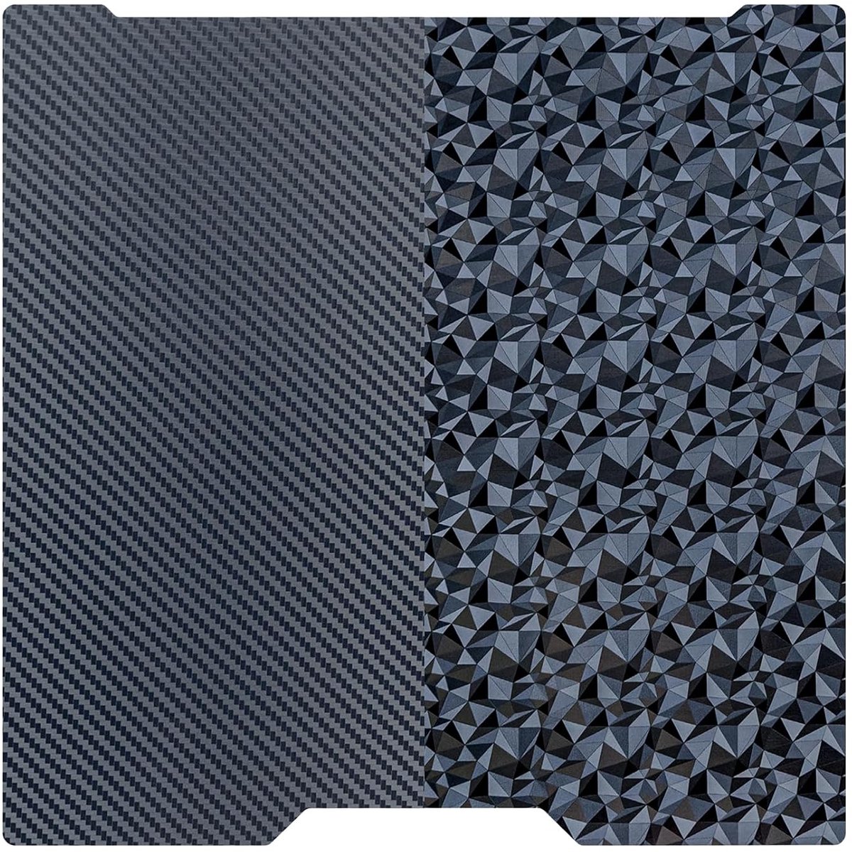 335 x 346,5 mm PEO+PET-printplaat voor Bambu Lab H2C/A2L, dubbelzijdig diamant- en koolstofvezelpatroon, flexibel magnetisch drukbed van verenstaal